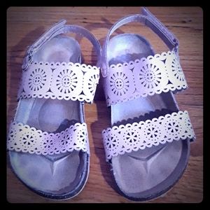 Pink girls boho sandals